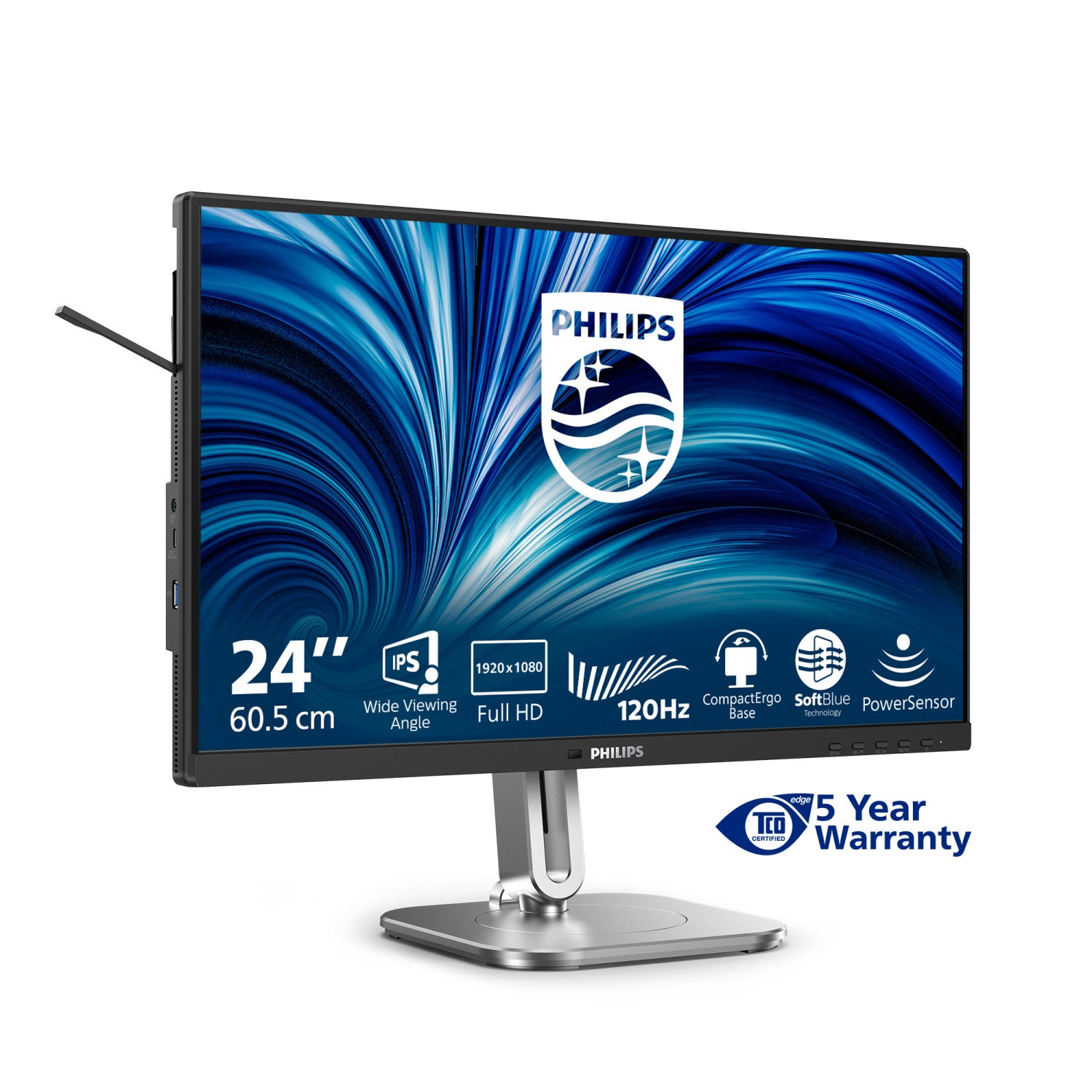Philips 4000 series 24B2N4200/00 Monitor PC 60,5 cm (23.8") 1920 x 1080 Pixel Full HD LCD Grigio