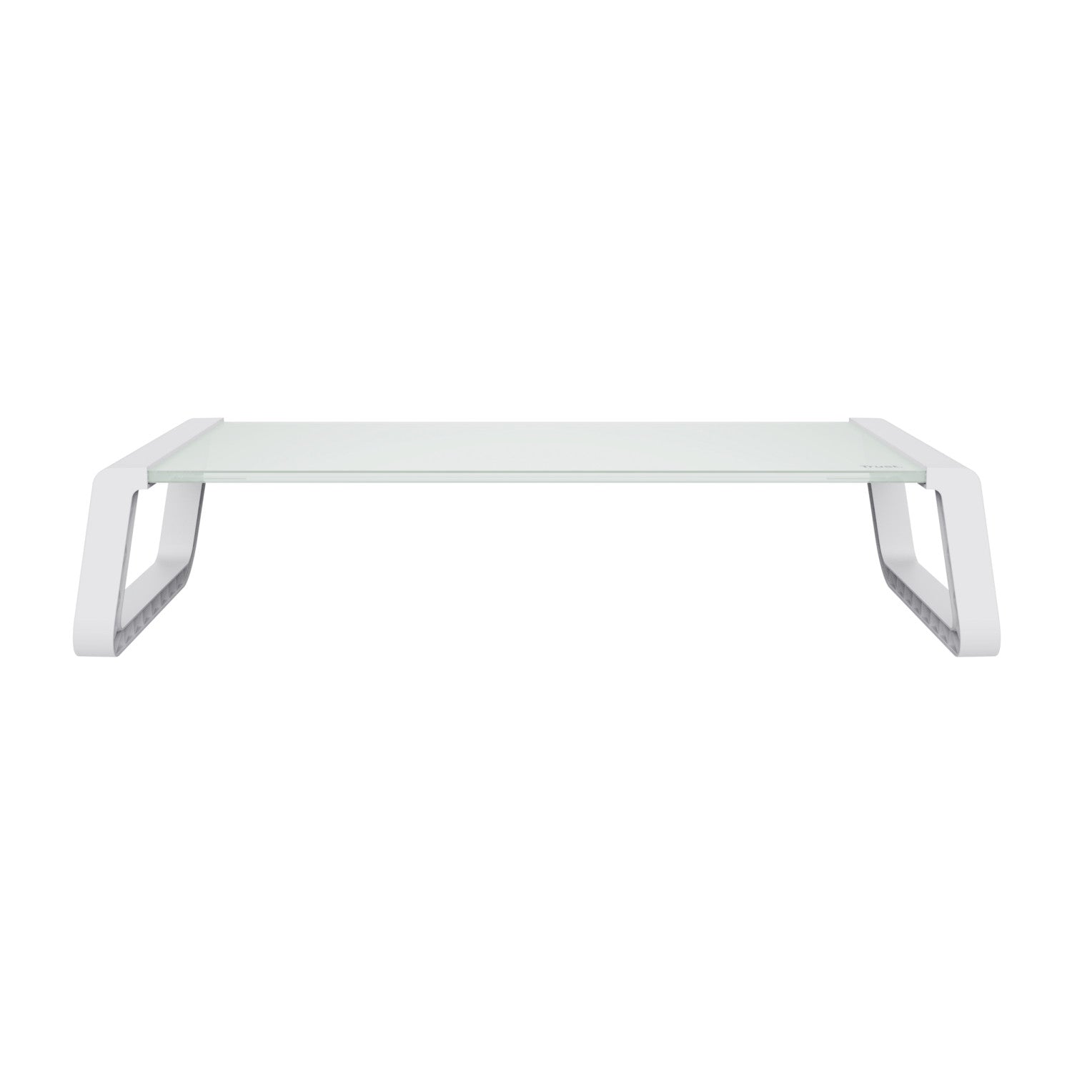 Trust 25351 Supporti a parete per TV Scrivania Trasparente, Bianco