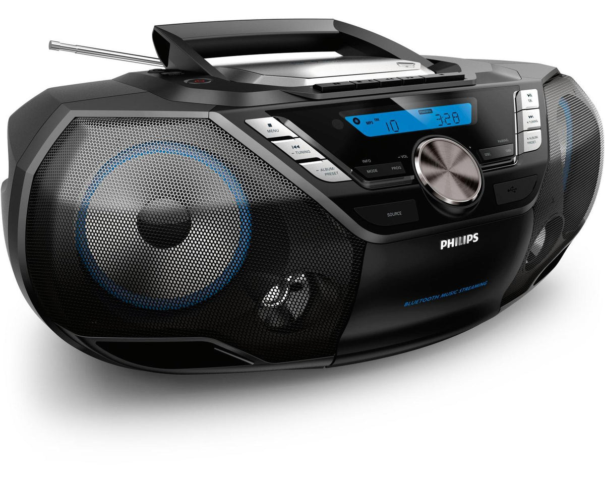 Philips AZB798T/12 impianto stereo portatile Analogico e digitale 12 W DAB, DAB , FM Nero Riproduzione MP3