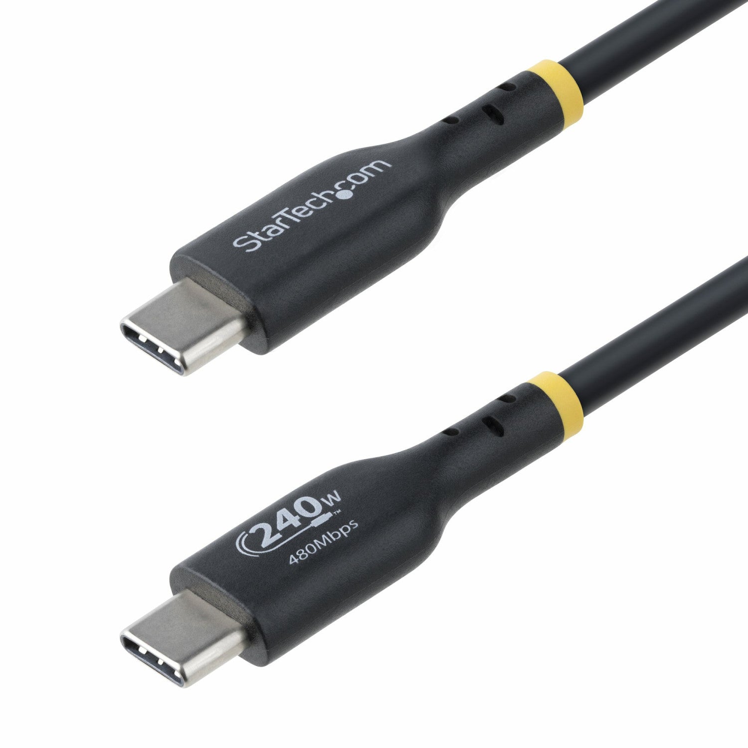 StarTech.com Cavo di Ricarica USB-C da 3m, cavo USB-C certificato USB-IF, 240W PD EPR, cavo trasferimento dati USB 2.0 Tipo-C per laptop, rivestimento in TPE, M/M