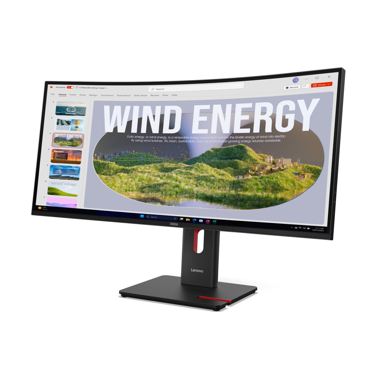 Lenovo ThinkVision T34WD-40 LED display 86,4 cm (34pollici) 3440 x 1440 Pixel Wide Quad HD Nero