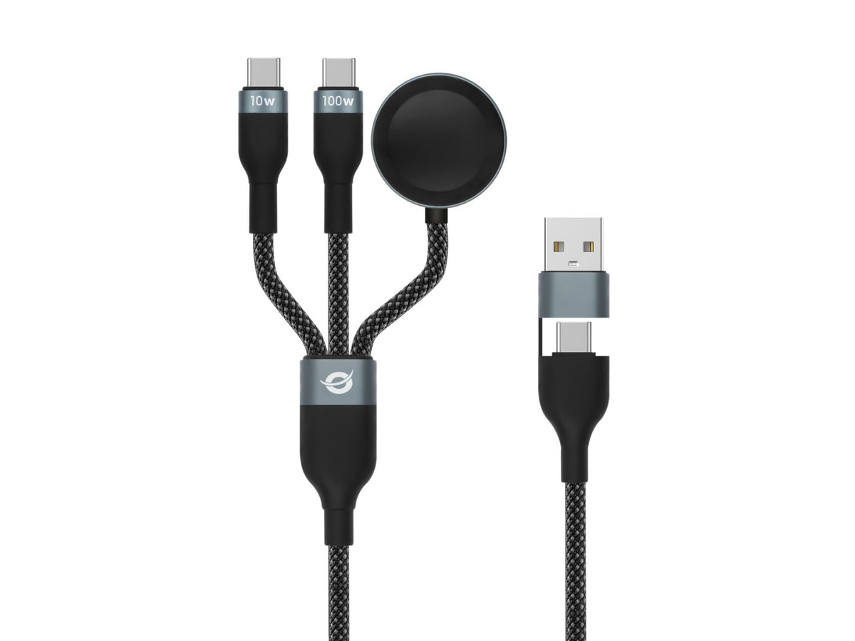 Conceptronic ETTA08B15 cavo USB USB 2.0 1,5 m USB A 2 x USB C Nero
