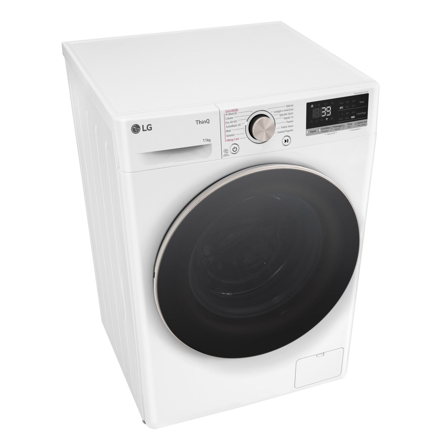 LG F4R7011TSWG Lavatrice 11kg AI DD Classe A 1400 giri TurboWash Vapore Bianco