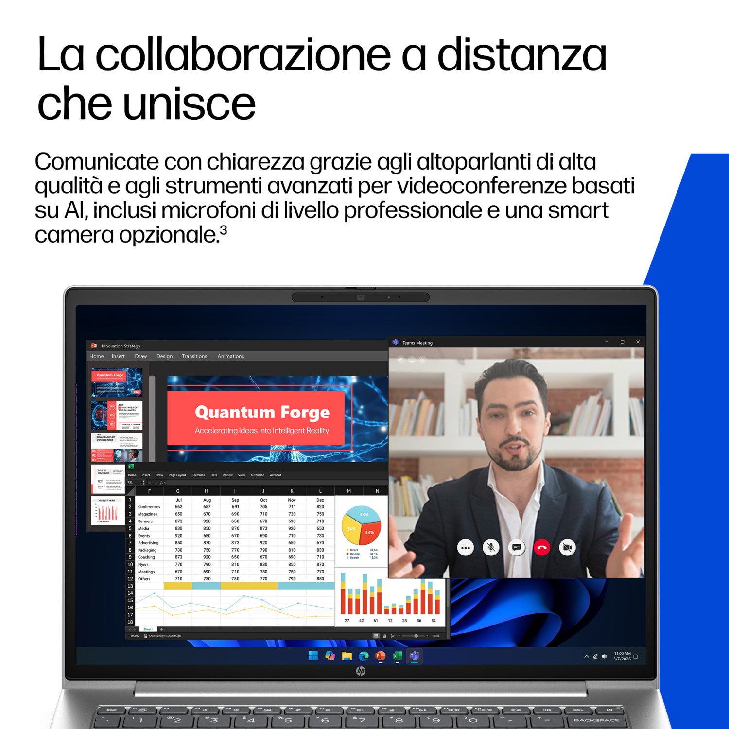 HP DQ6M8AT laptop Intel Core 5 Computer portatile 35,6 cm (14") WUXGA 16 GB LPDDR5x-SDRAM 512 GB SSD Wi-Fi 7 (802.11be) Windows 11 Pro AI PC Argento