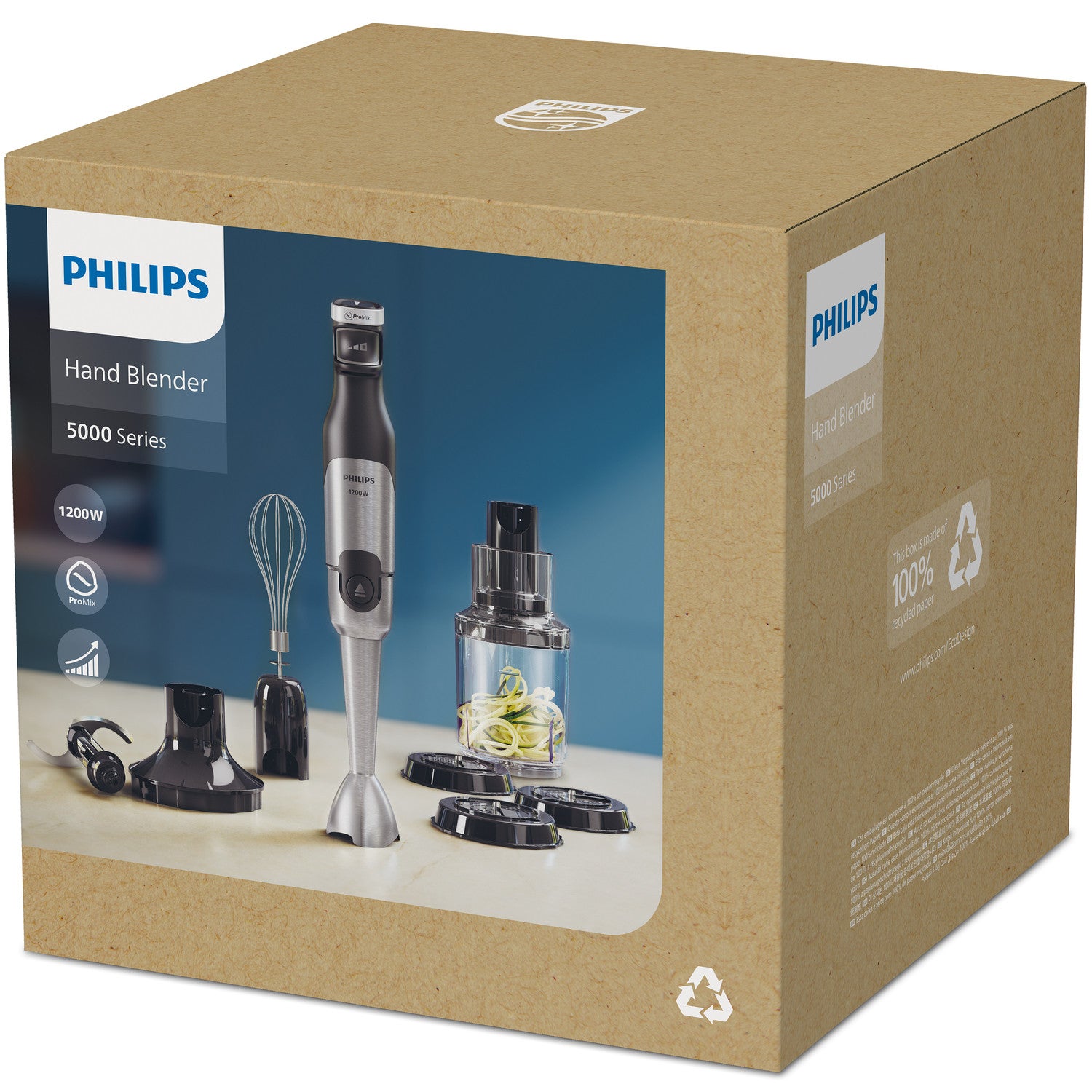 Philips 5000 series HR2684 00 Frullatore a immersione Nero Acciaio