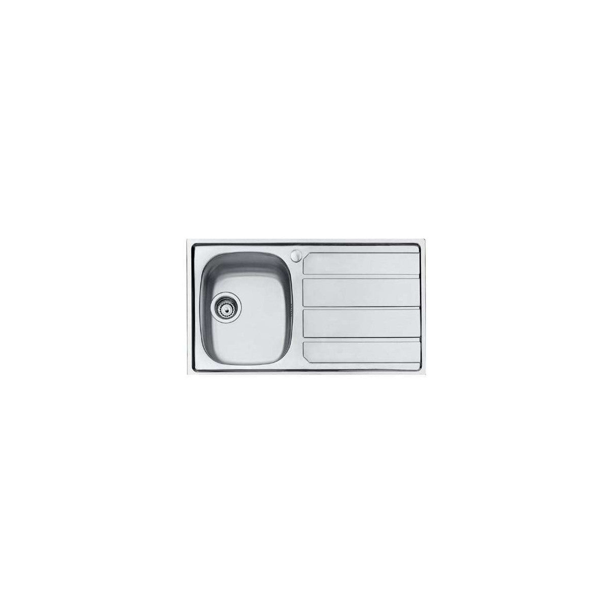 Foster Lavello da Incasso 1179562 1 Vasca Gocciolatoio a Destra Acciaio Inox 80x50 cm