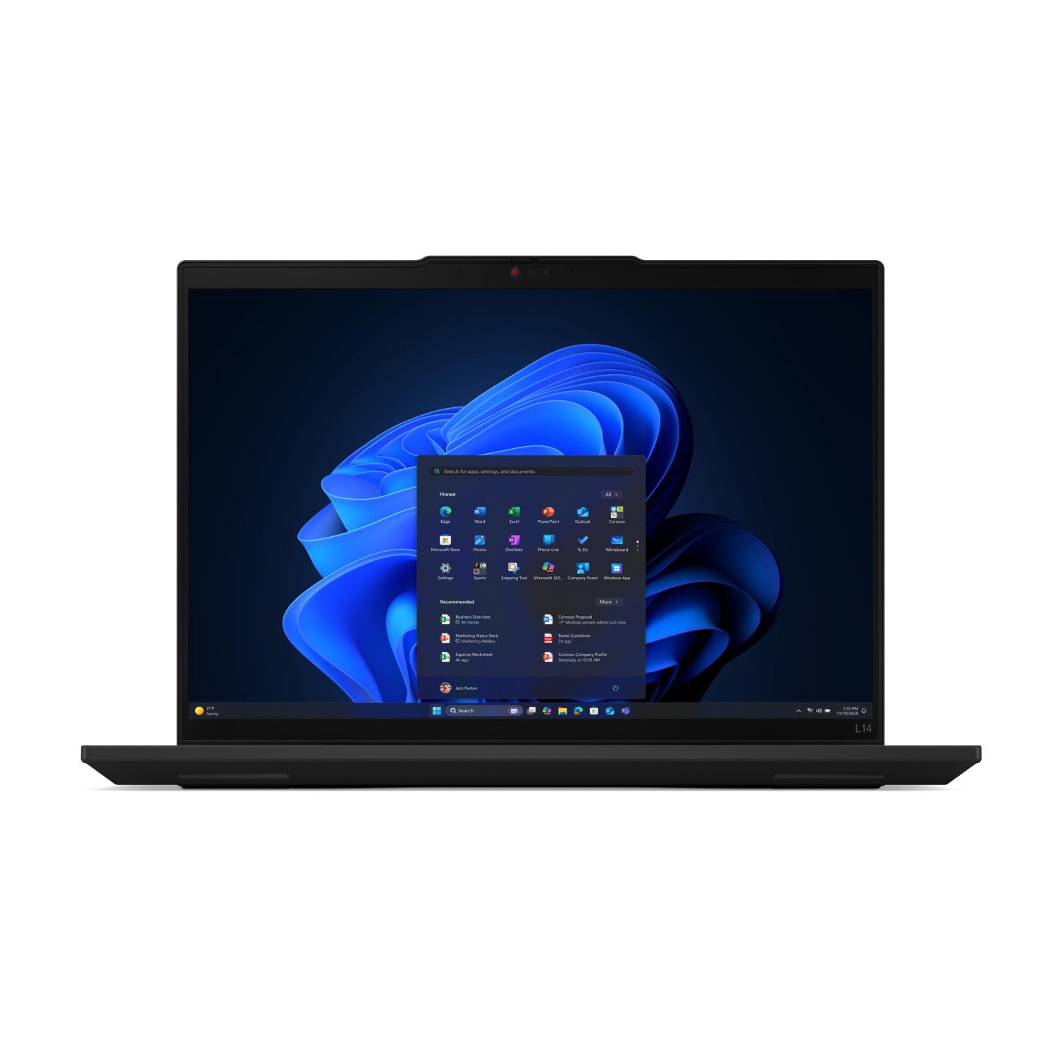 Lenovo ThinkPad L14 Gen 6 (Intel) Intel Core Ultra 7 255U Computer portatile 35,6 cm (14 pollici) WUXGA 16 GB DDR5-SDRAM 512 GB SSD Wi-Fi 6E (802.11ax) Windows 11 Pro Italiano Nero