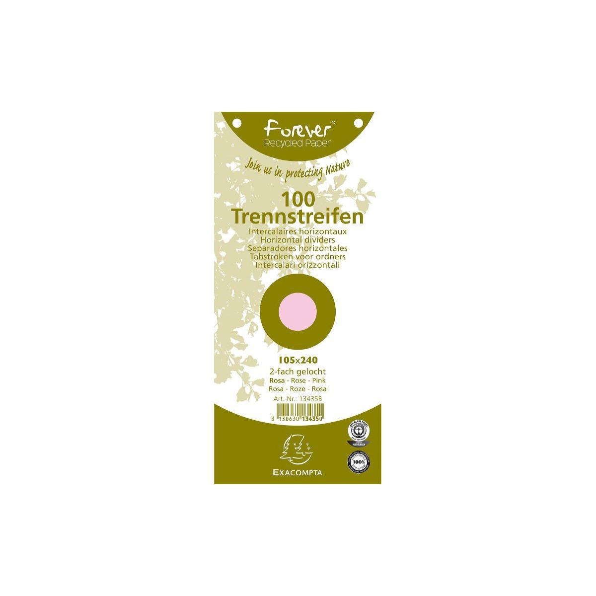 Exacompta 13435B divisore Rosa 100 pz