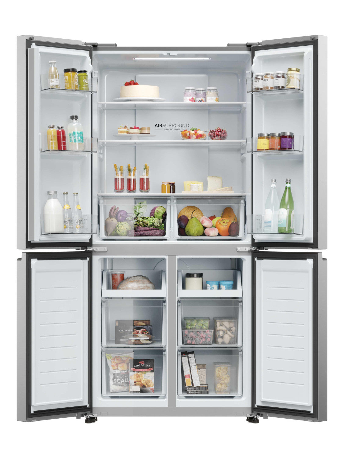 Haier Cube 83 Serie 3 HCR3818DNMM frigorifero side-by-side Libera installazione 467 L Acciaio inox