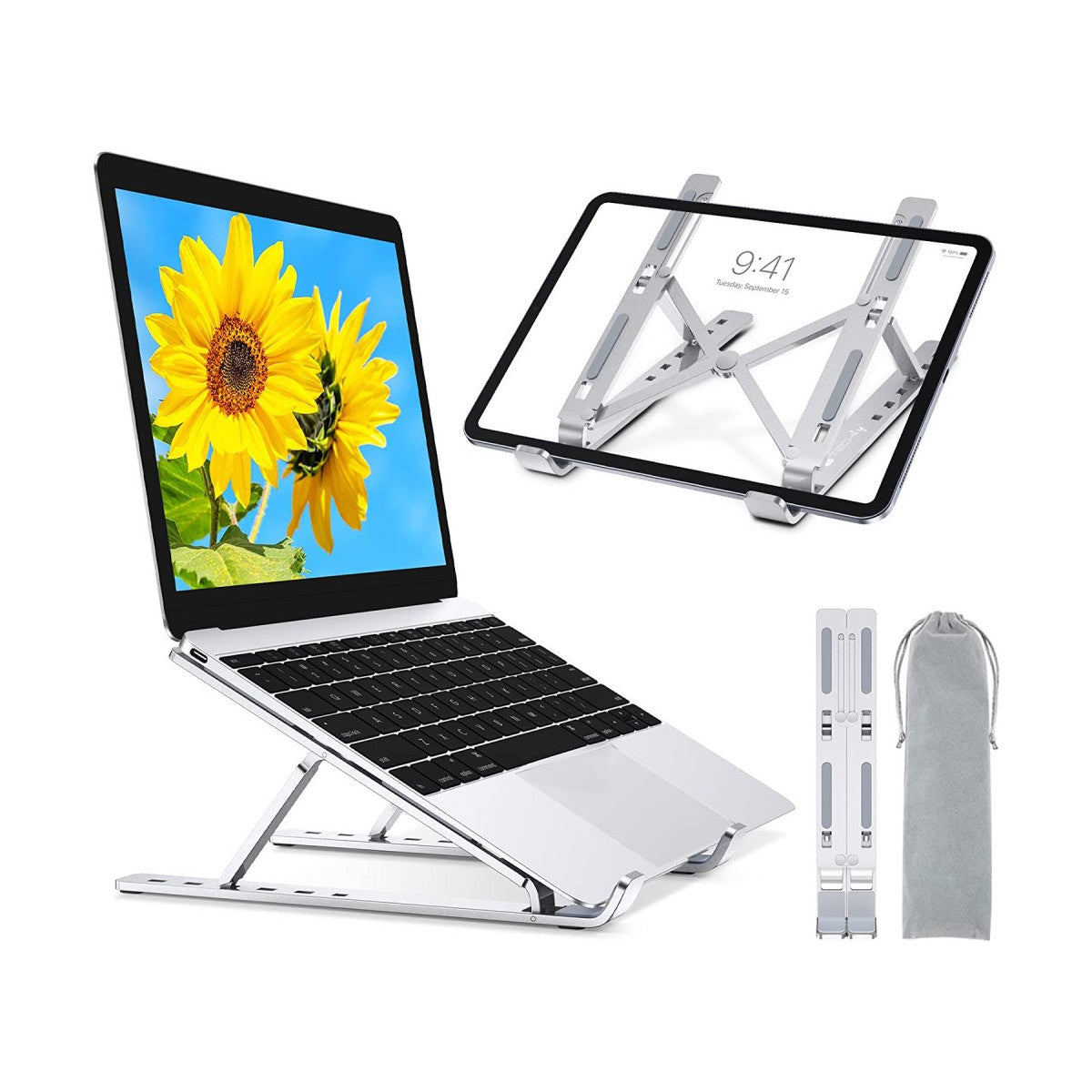 Techly ICA-TBL 134TY supporto per laptop Supporto per computer portatile Argento 40,6 cm (16 pollici)