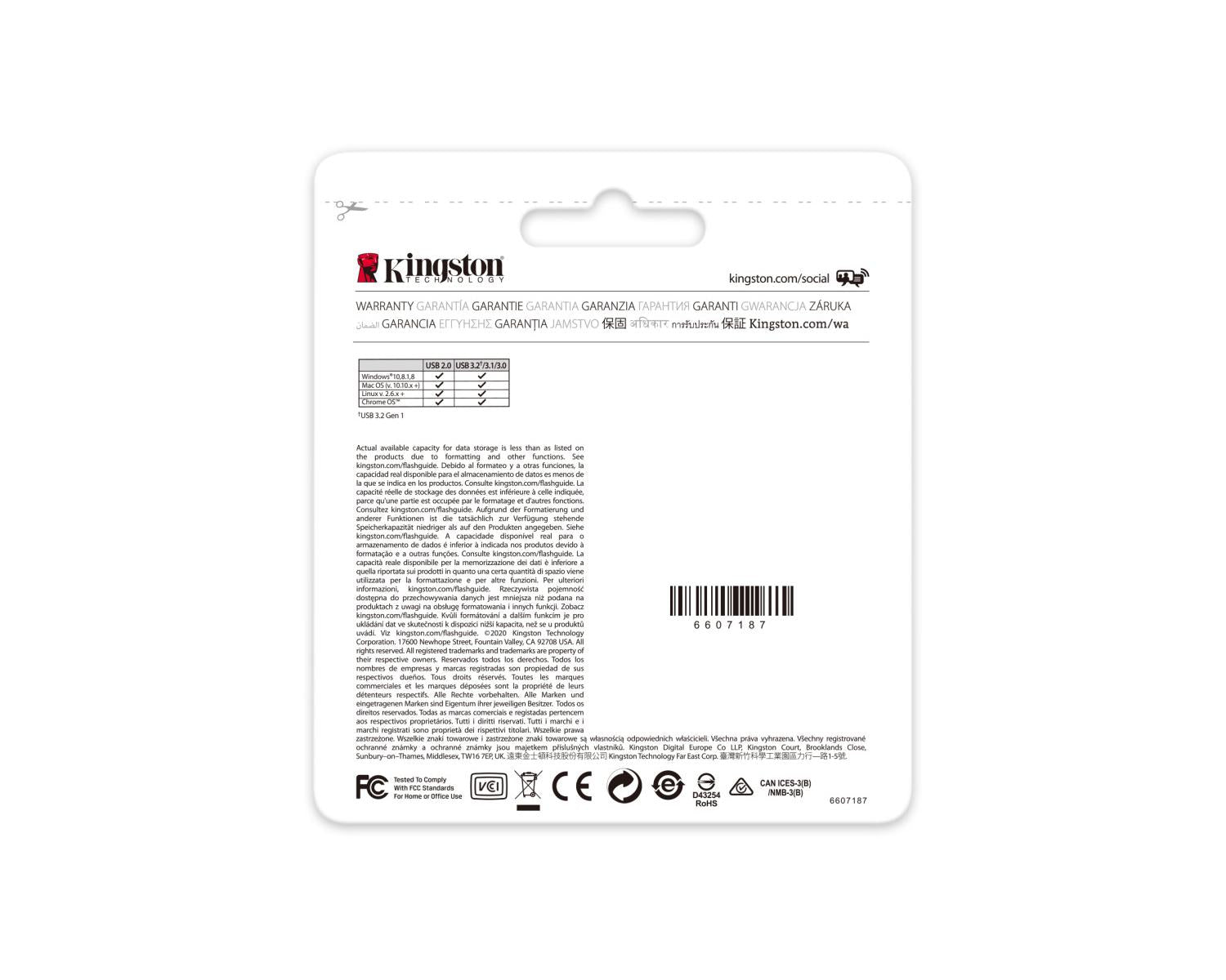 DataTraveler Kingston DTKN/128 Technology Kyson 128 GB Usb Tipo A 3.2 Argento