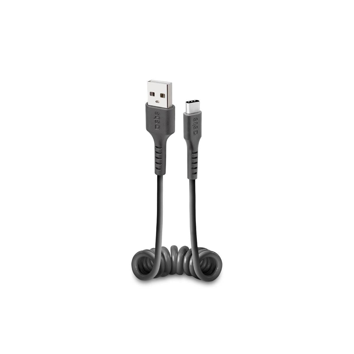 SBS Cavo dati e ricarica Type-C spiralato
