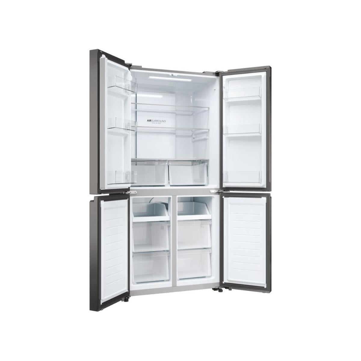 Haier HCR3818ENMD frigorifero side-by-side Libera installazione 467 L E Grigio