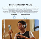 Xiaomi Redmi Buds 8 Active Auricolari Wireless Bluetooth 5.4, Driver 14,2 Mm, Doppio Microfono Ai, Connessione Multipunto, 37 Ore, Semi In-Ear Nero