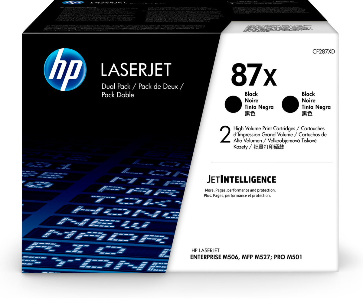 HP Confezione 2 Cartucce Toner Nero Originale ad Alta Capacita' LaserJet 87X