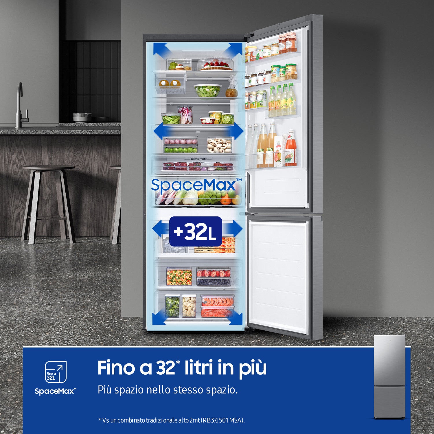 Samsung RB53DG706CS9 Libera installazione 538 L C Metallico