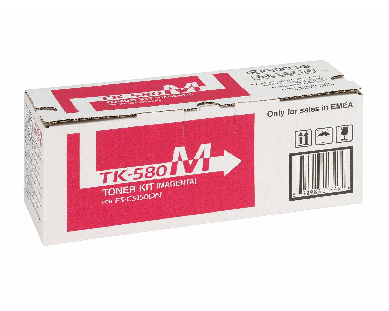 KYOCERA TK-580M cartuccia toner 1 pz Originale Magenta