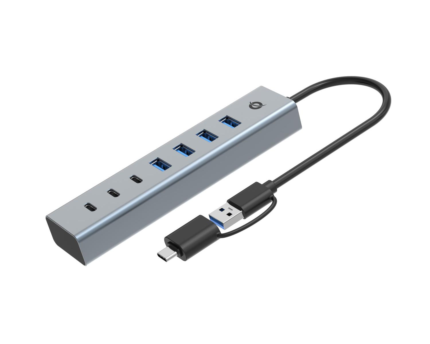 Conceptronic HUBBIES20GP hub di interfaccia USB 3.2 Gen 1 (3.1 Gen 1) Type-C 5000 Mbit/s Grigio