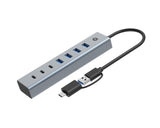 Conceptronic HUBBIES20GP hub di interfaccia USB 3.2 Gen 1 (3.1 Gen 1) Type-C 5000 Mbit/s Grigio