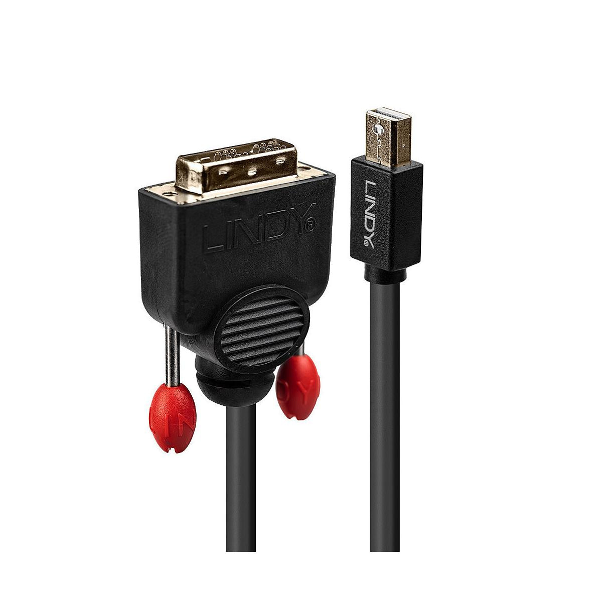 Lindy 41952 cavo e adattatore video 2 m Mini DisplayPort DVI-D Nero