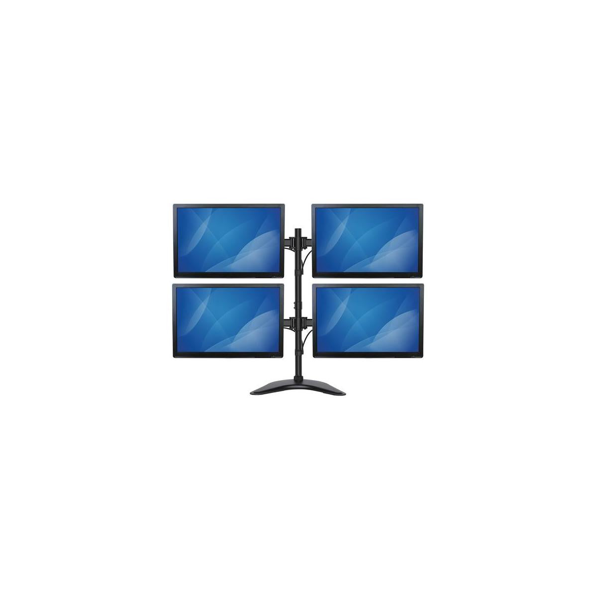 StarTech.com ARMBARQUAD supporto da tavolo per Tv a schermo piatto 68,6 cm (27") Nero Scrivania