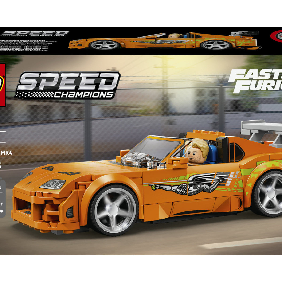 Lego Speed Champions 77260 The Fast And The Furious Toyota Supra MK4, Macchina Giocattolo Con Minifigure, Regalo Stem Da 10