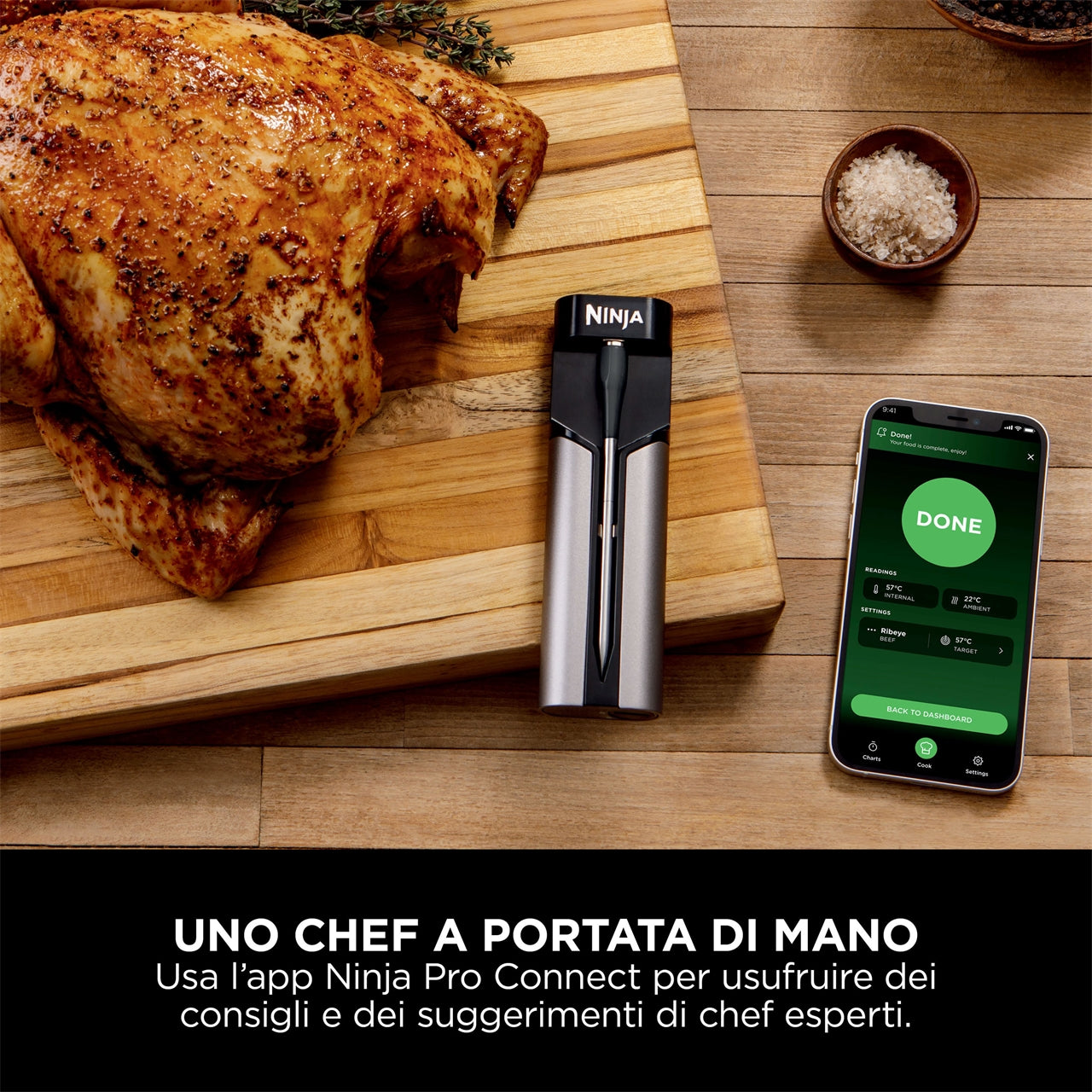 Sonda Digitale Ninja Prochef WP100EU Termometro Wireless