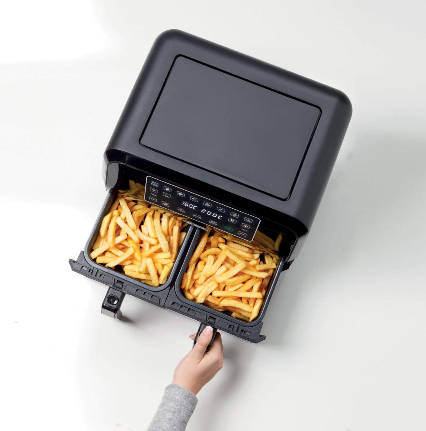 Friggitrice ad Aria Ariete 4624 Doppio Cestello 8 L 1700 W Nero, Argento