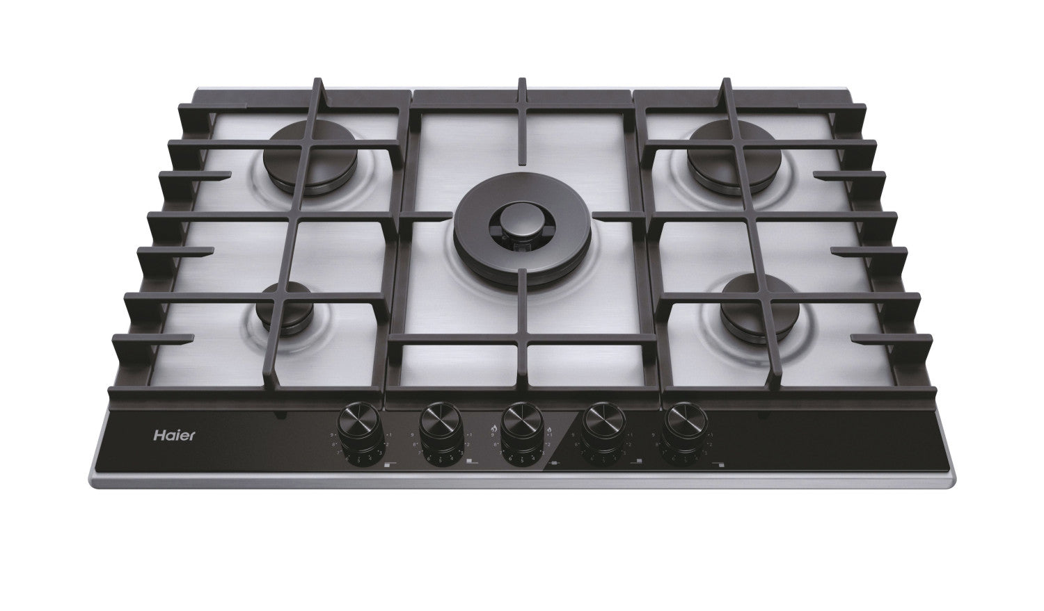 Haier Series 4 HAHG7W5XH Acciaio inox Da incasso 74.5 cm Gas 5 Fornelli