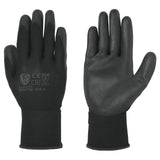 Neri Safety Guanti Da Lavoro 352 A Filo Continuo In Fibre Sintetiche Con Rivestimento Pu Tg7 Confezione 12 Pz
