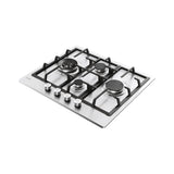 Candy Moderna CHG6D4WTX piano cottura Acciaio inox Da incasso 59.5 cm Gas 4 Fornelli
