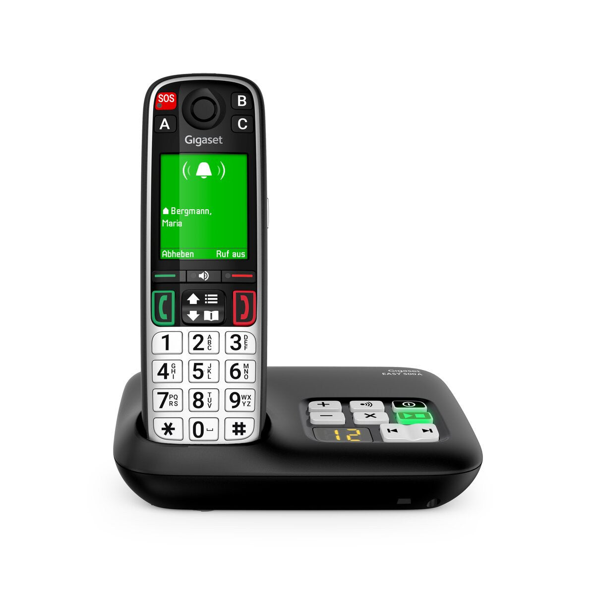 Gigaset EASY 500A Telefono analogico/DECT Identificatore di chiamata Nero, Argento