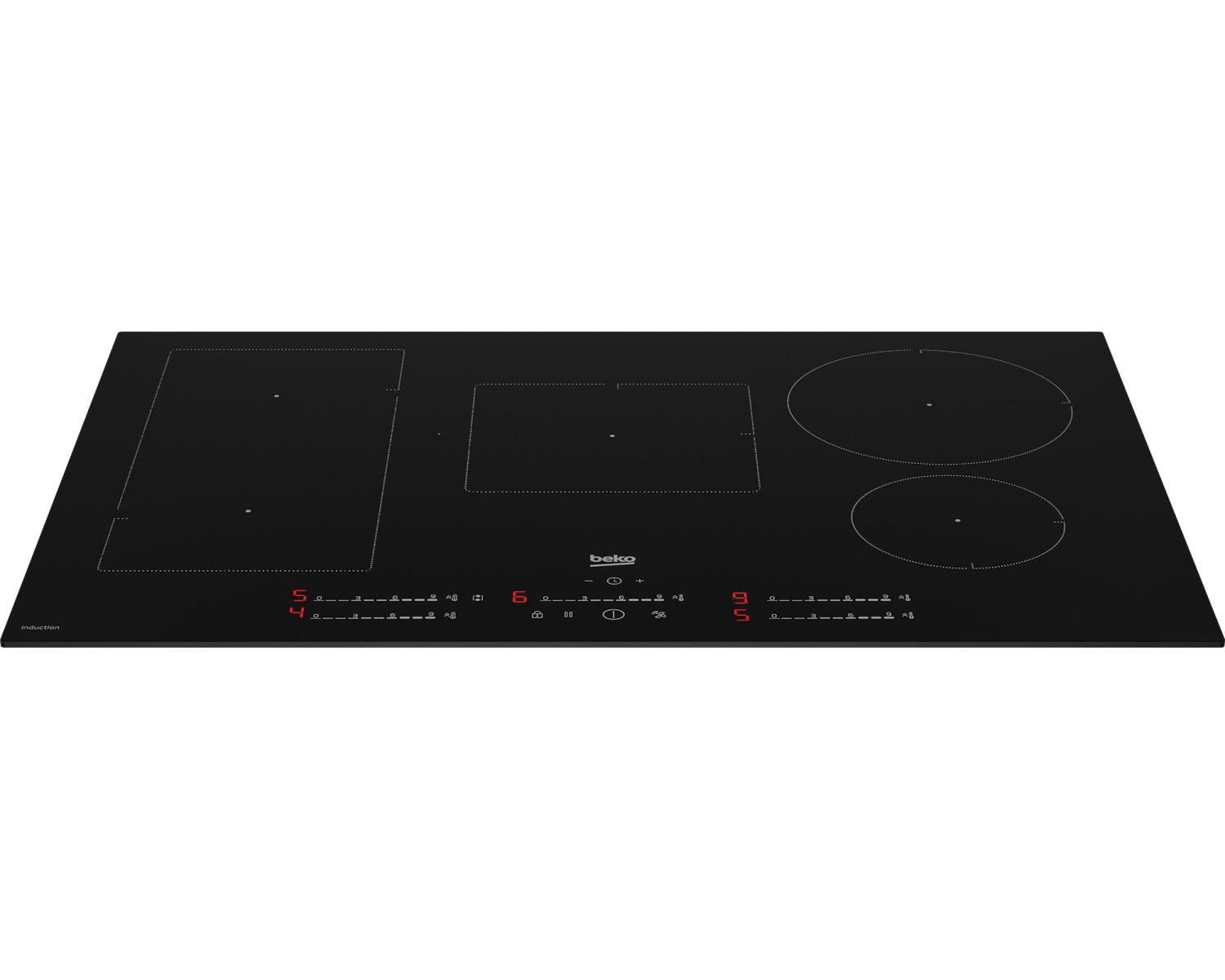 Beko HII85720UFT Piano Cottura Da Incasso 80 cm a Induzione 5 Fornelli Nero