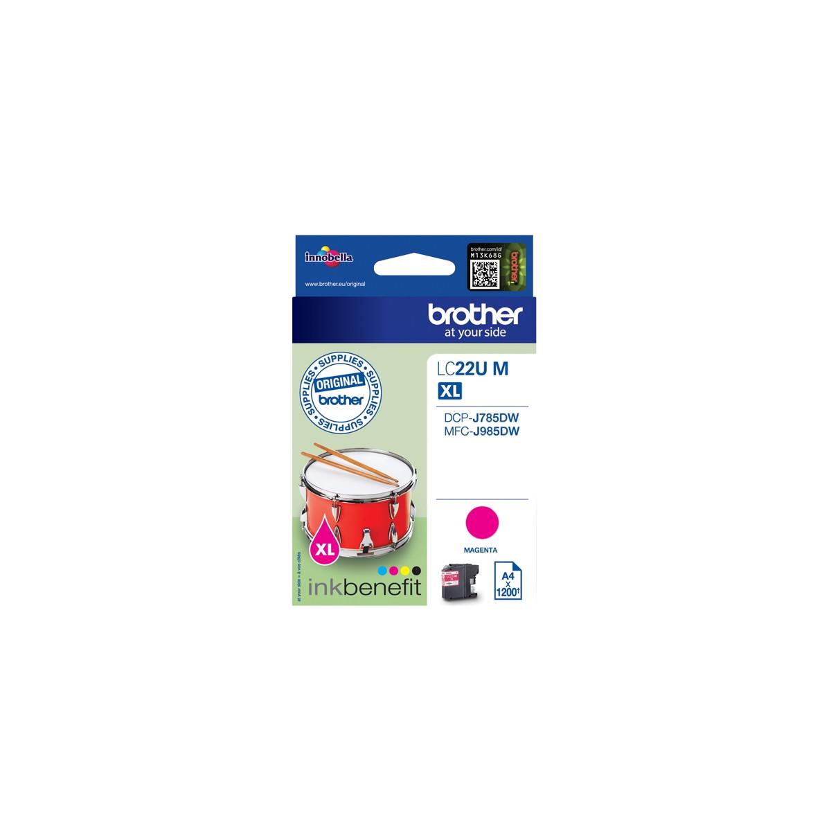 Brother LC-22UM cartuccia d'inchiostro Originale Resa elevata (XL) Magenta