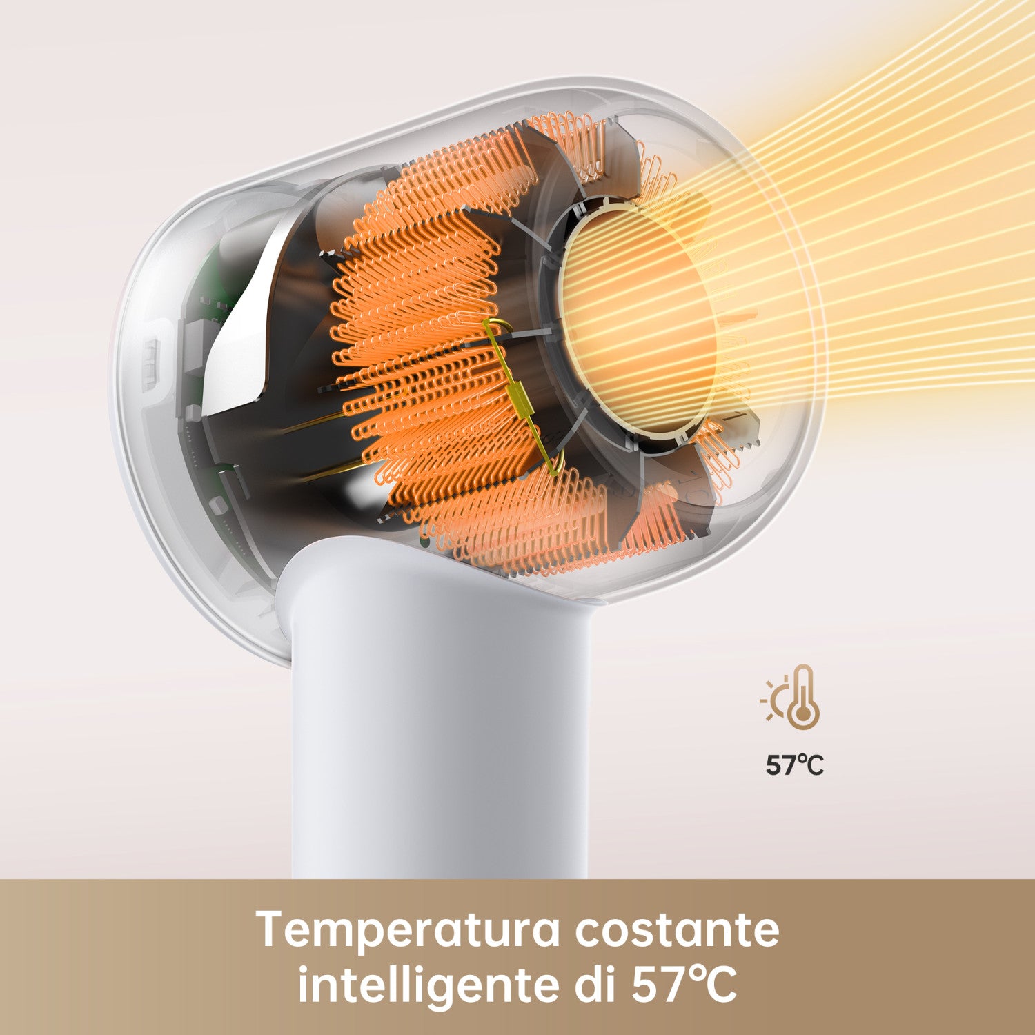 Dreame Hair Dryer Gleam Asciugacapelli ad alta velocità con motore brushless da 110.000 giri min e 1.600 W Grigio