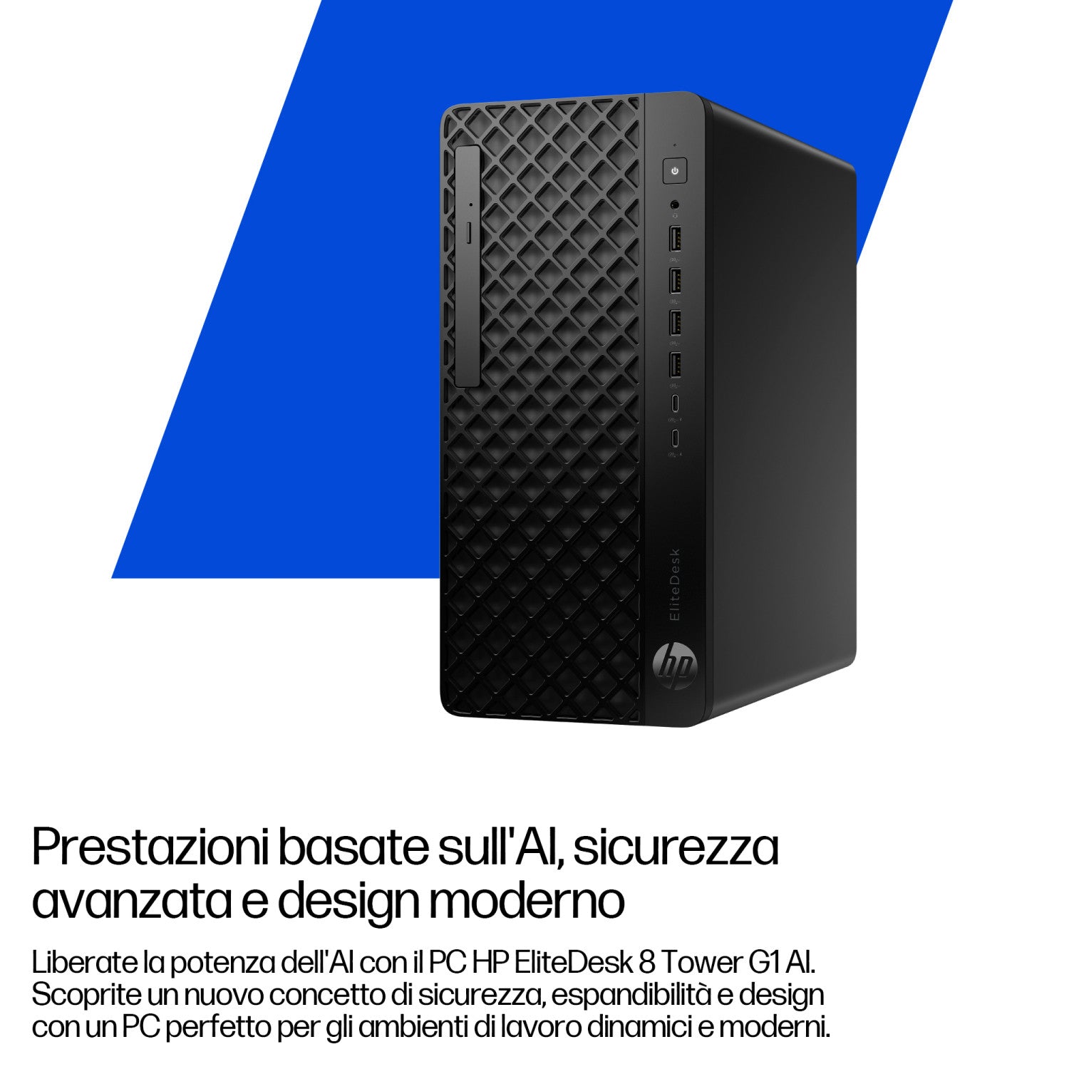 HP EliteDesk 8 Tower G1i Desktop AI PC Wolf Pro Security Edition Intel Core Ultra 7 265 16 GB DDR5-SDRAM 512 GB SSD Windows 11 Pro