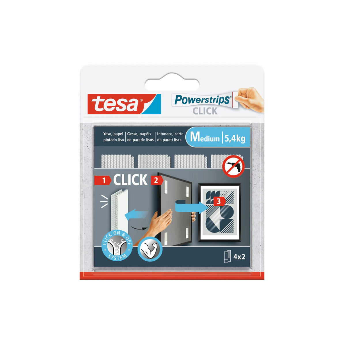 TESA Powerstrips Click Cuscinetto di montaggio