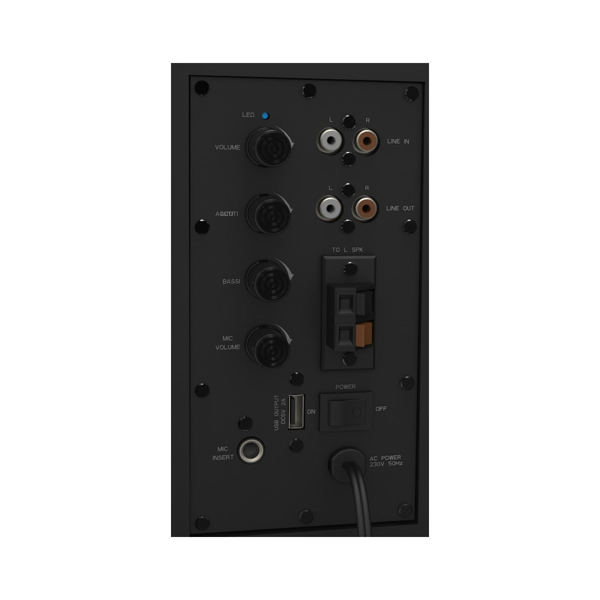 Empire Media HS.WALL250MB altoparlante 2-vie Nero Cablato 250 W