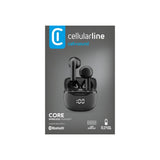 Cellularline Core Auricolare Bluetooth TWS con custodia di ricarica e display led