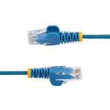 StarTech.com Cavo Ethernet CAT6 Blu da 15m; Patch UTP con Plug RJ45 Antigroviglio e Rilievi di Trazione, Cavo Lan Slim in Rame Puro 28AWG, Sottoposto a test Fluke