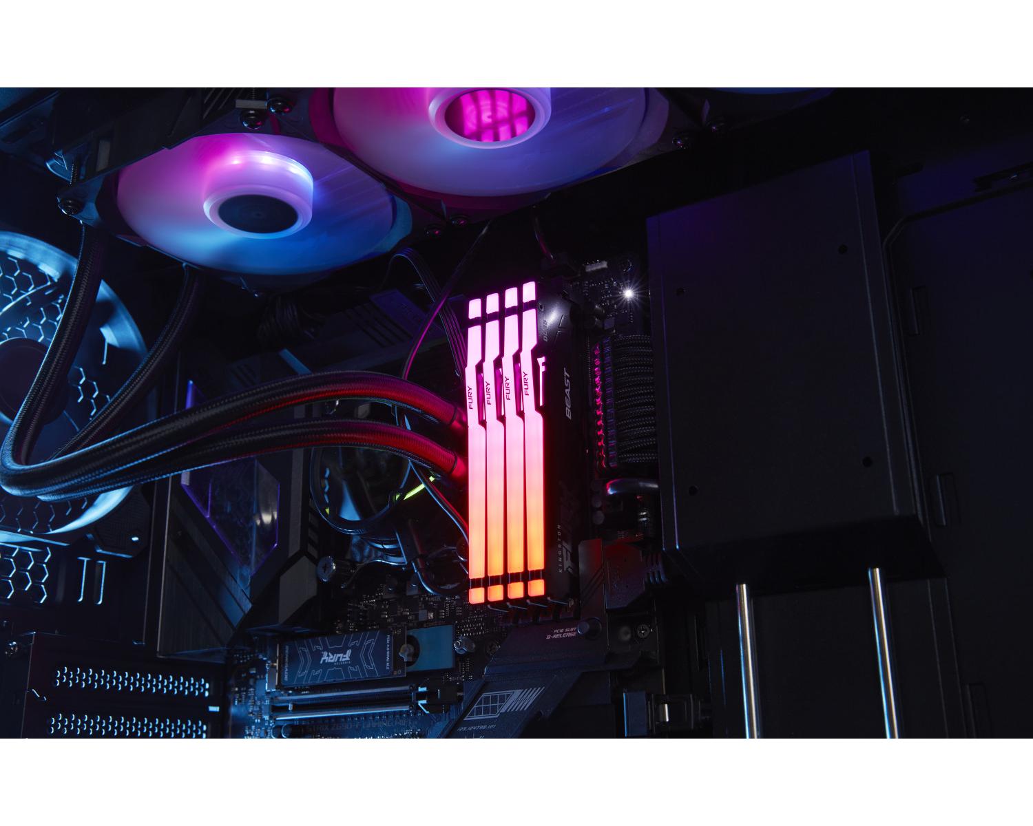 Kingston Technology FURY Beast 32GB 6000MT s DDR5 CL30 DIMM Kit da 2 moduli RGB EXPO