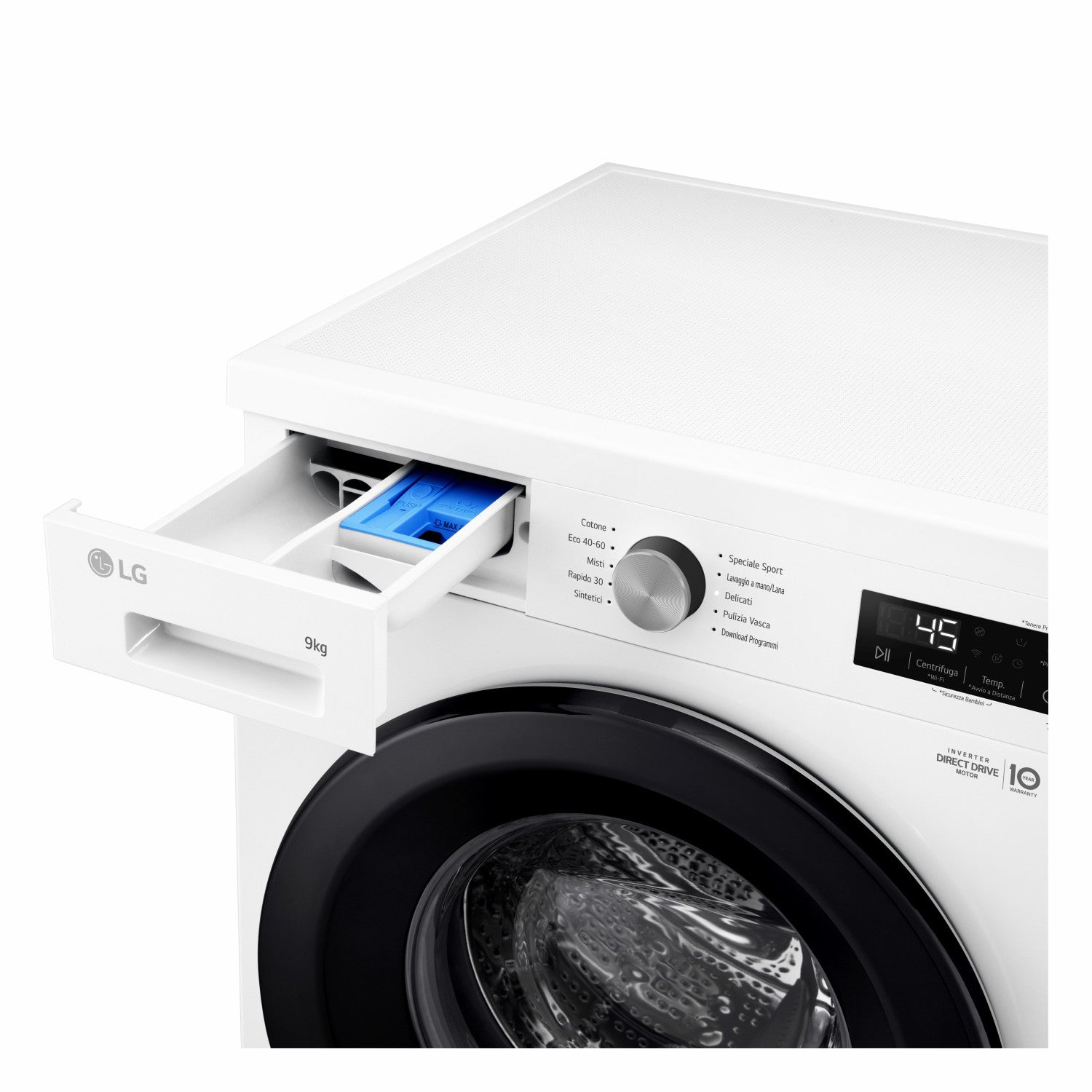 LG F4NX1009NWK Lavatrice smart 9kg Classe A 1400 giri 6 Motion Allergy Care Bianca