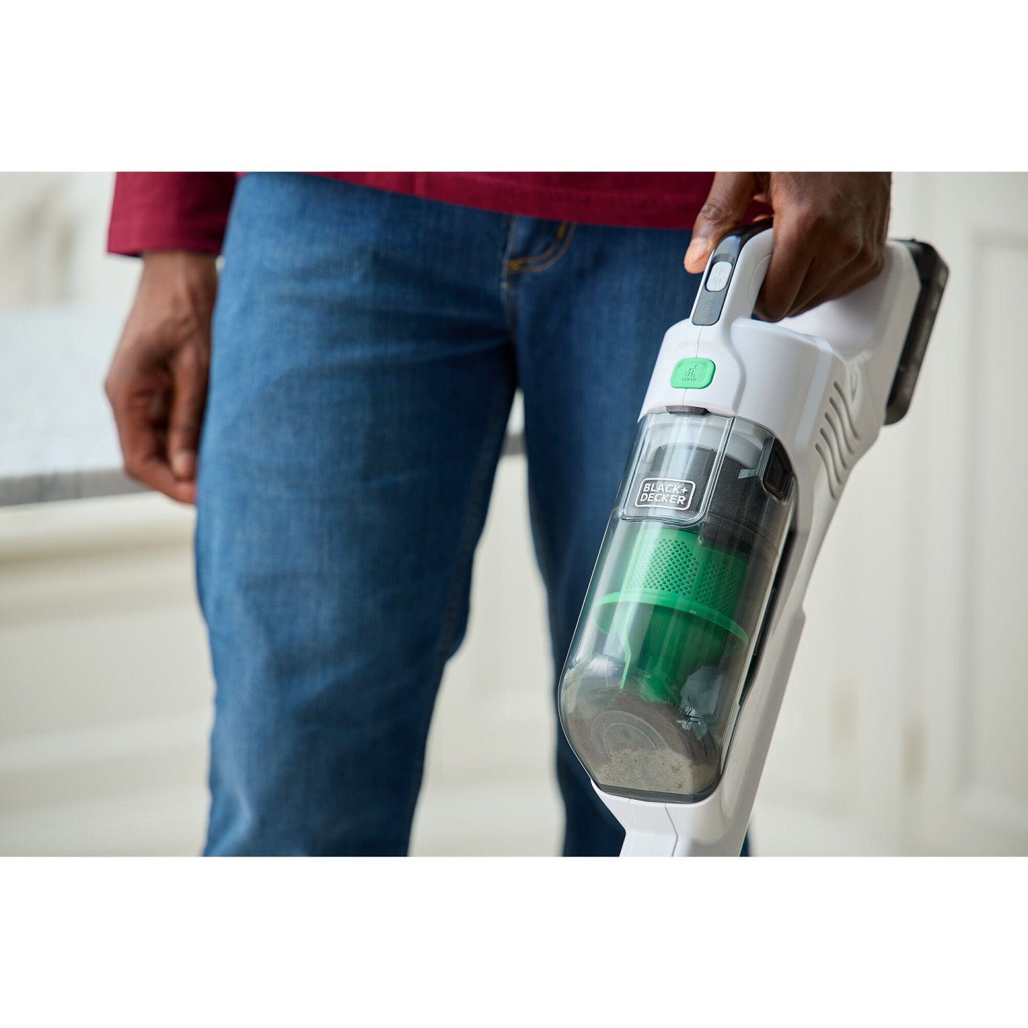 Black Decker REVSV18D1HF-QW scopa elettrica Aspirapolvere a bastone 2 in 1 Batteria Secco Senza sacchetto 0,5 L 36 W Verde, Bianco 2 Ah