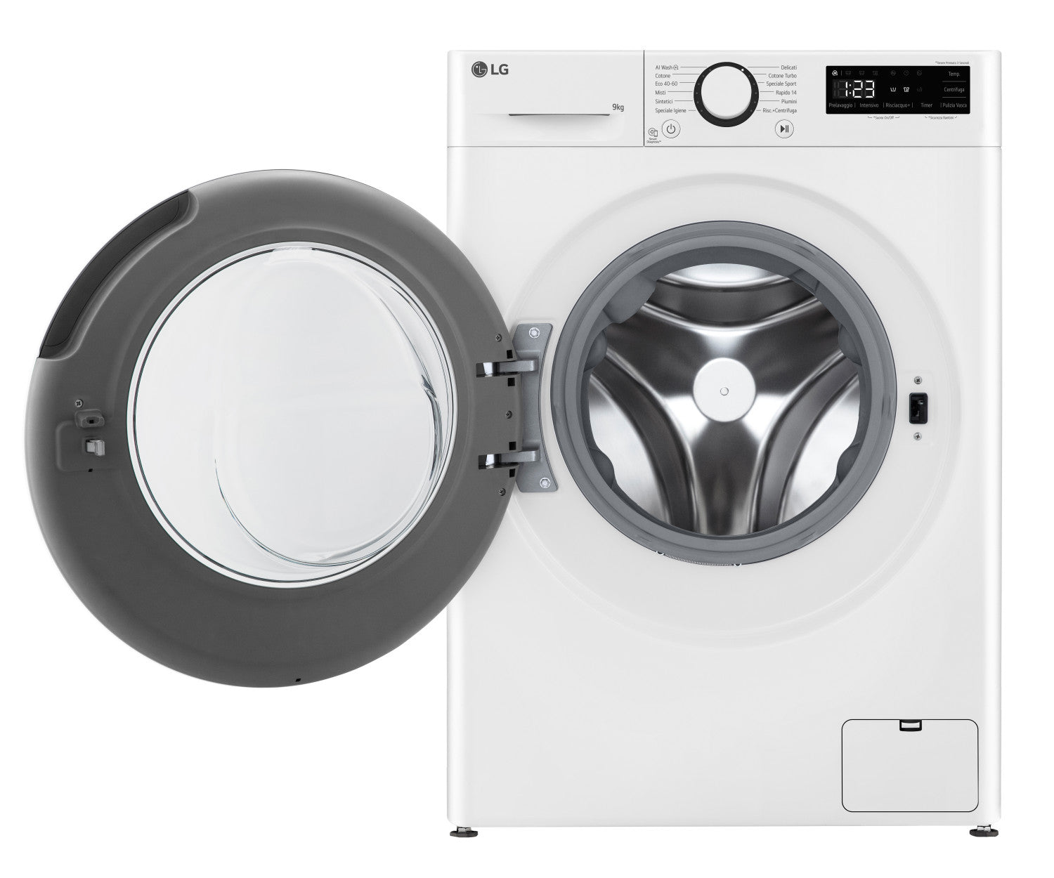 LG F2R3S09AIDD Lavatrice 9kg AI DD, Classe A-10 , 1200 giri, Motore Direct Drive