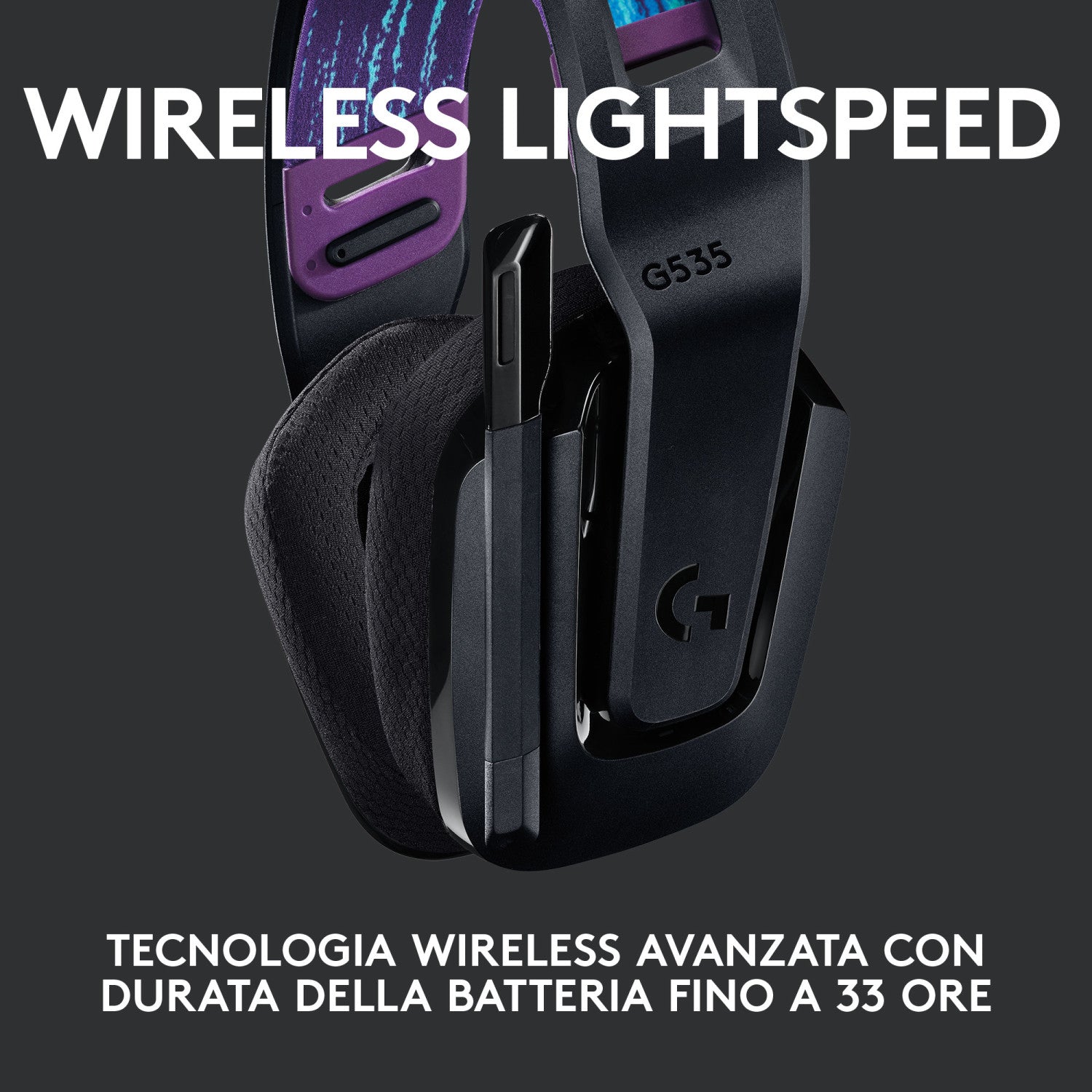 Logitech G G535 Cuffie Wireless a Padiglione da Gaming Nero
