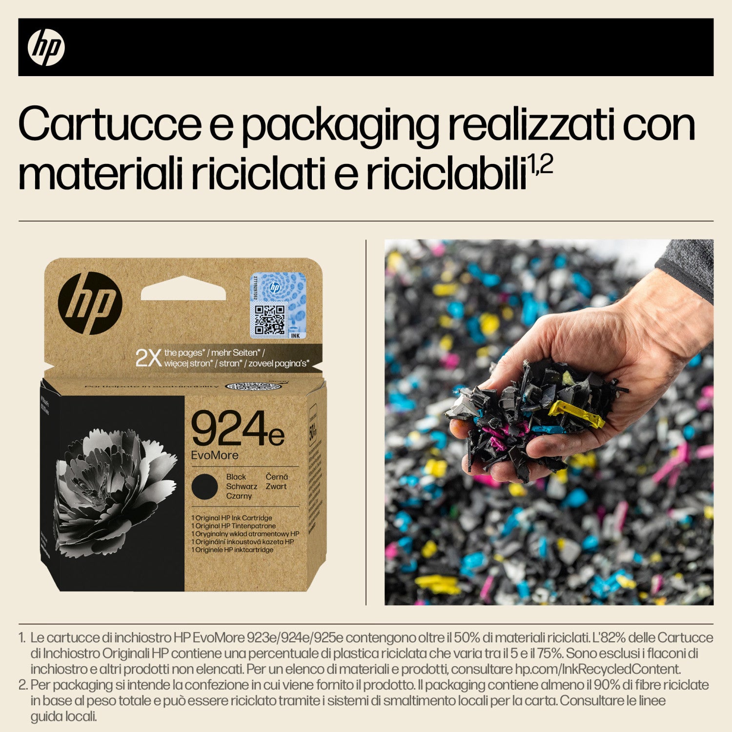 HP Cartuccia di inchiostro nero originale 924e EvoMore