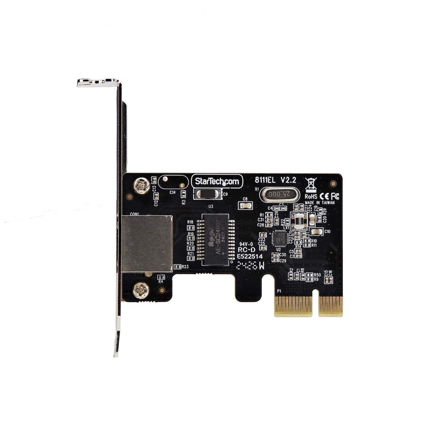 StarTech.com Scheda di rete PCIe Gigabit a 1 porta, scheda NIC a basso profilo, adattatore di rete LAN PCI Express 10/100/1000Mbps, Realtek RTL8111H, Windows e Linux, conforme a TAA