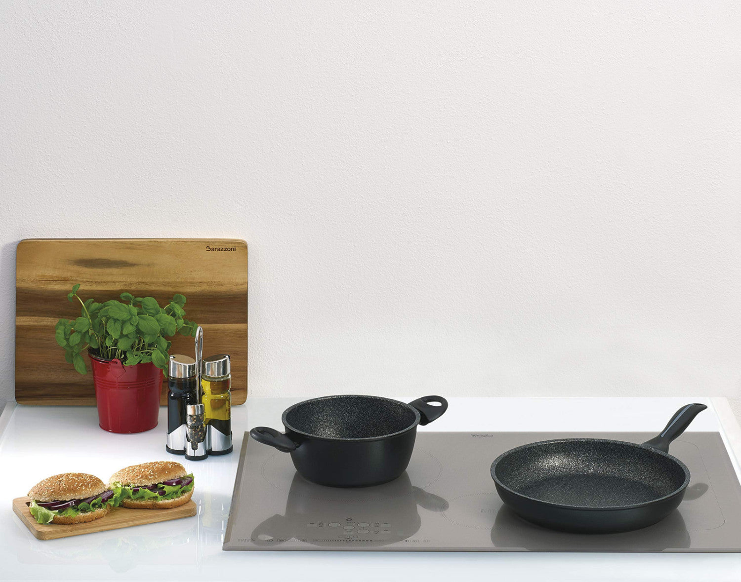 Barazzoni Granitica Extra Casseruola Induzione Alluminio Antiaderente Marmotech 16 Cm