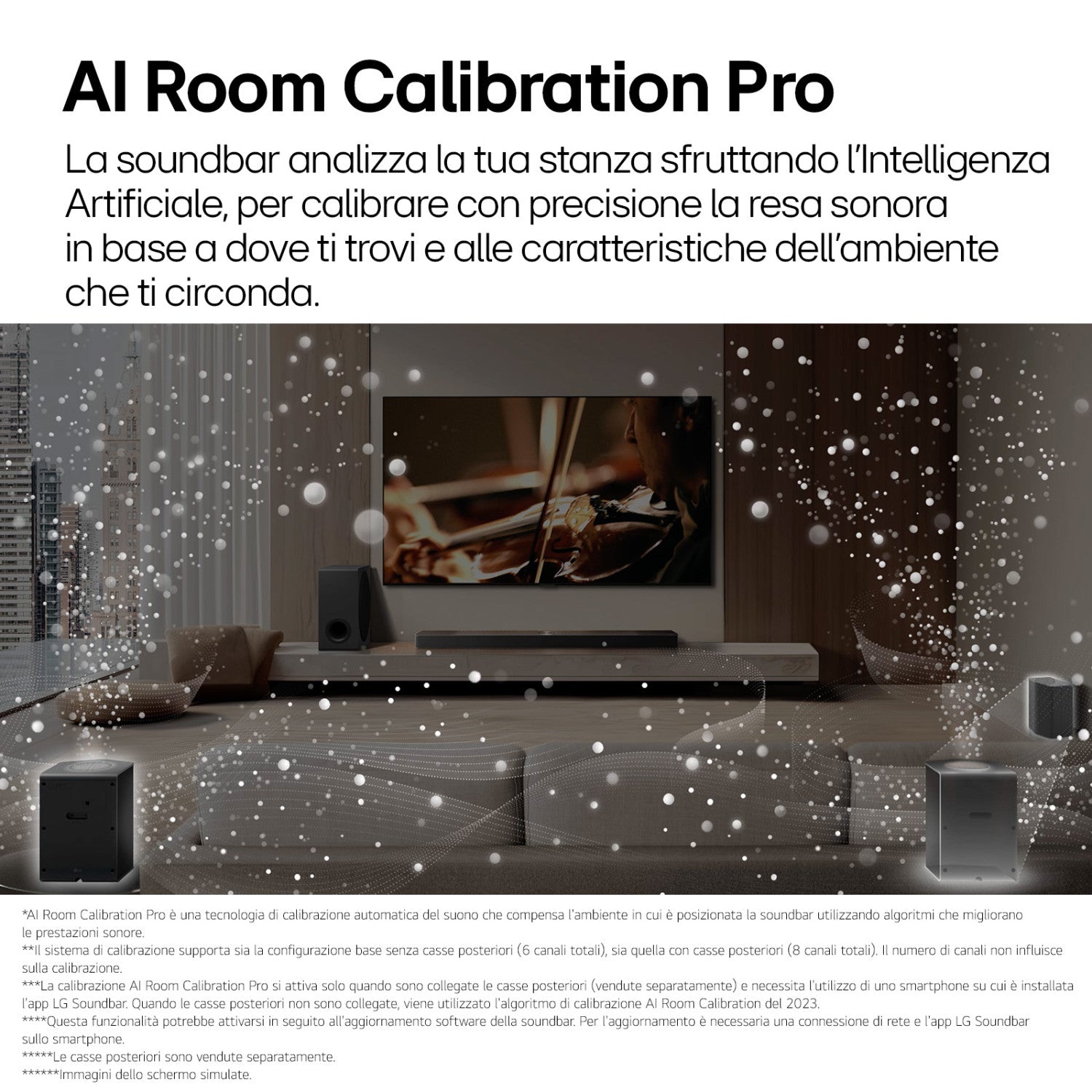 LG Soundbar S90TY, 570W su 5.1.3 canali, Dolby Atmos, Wi-Fi, 3 speaker up-firing