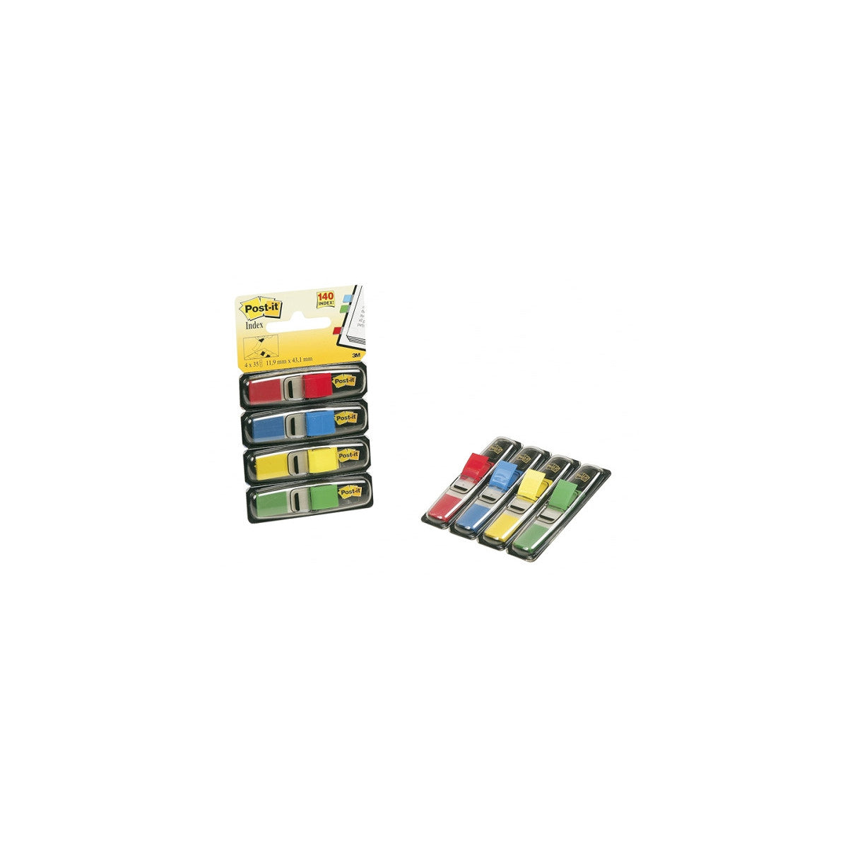 Post-it Segnapagina Index Mini 683 Adesivi Scrivibili Riposizionabili con Frecce Colori Assortiti 12x43,2 mm Confezione da 10